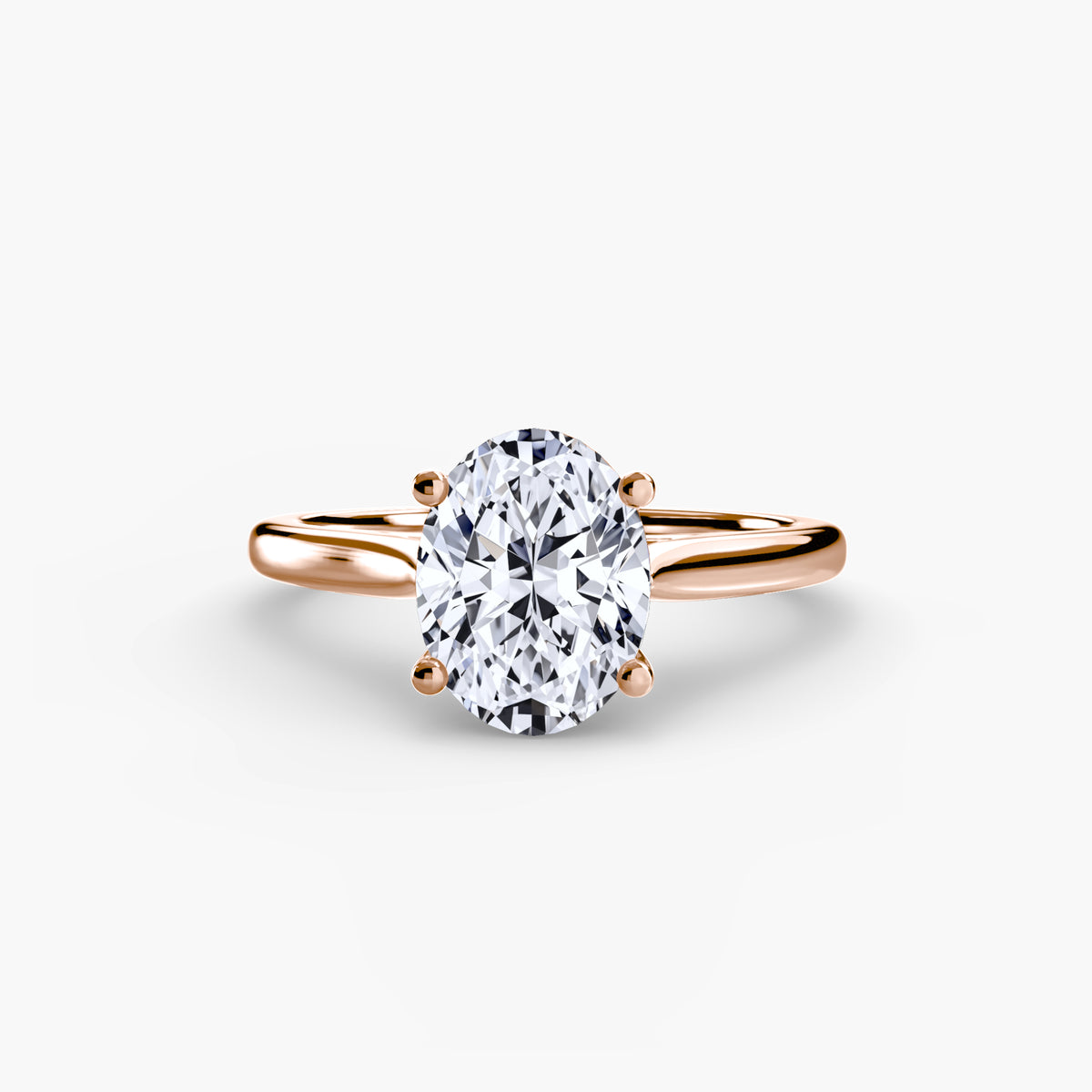 rosamund oval solitaire in rose gold