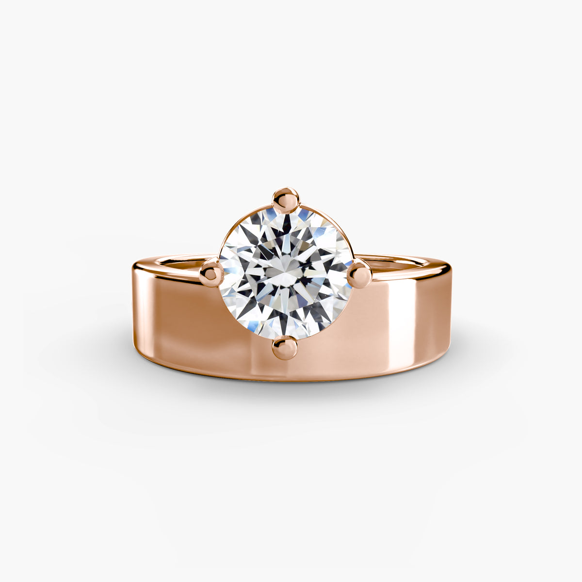 Wide Band Solitaire - LM Jewellers