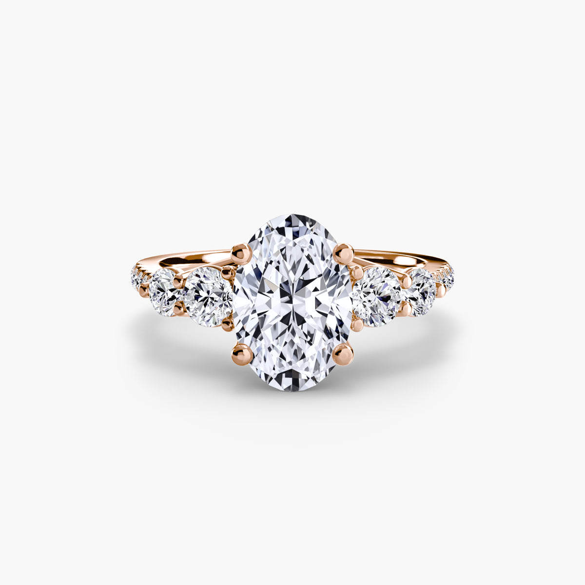Cleo Oval Five-Stone Pavé in rose gold