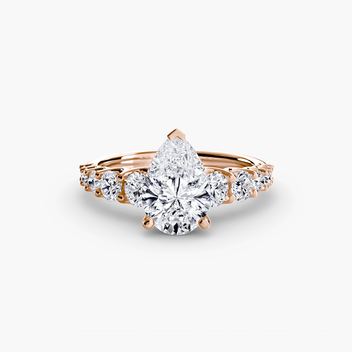 Lucienne Pear Graduated Accent in rose gold