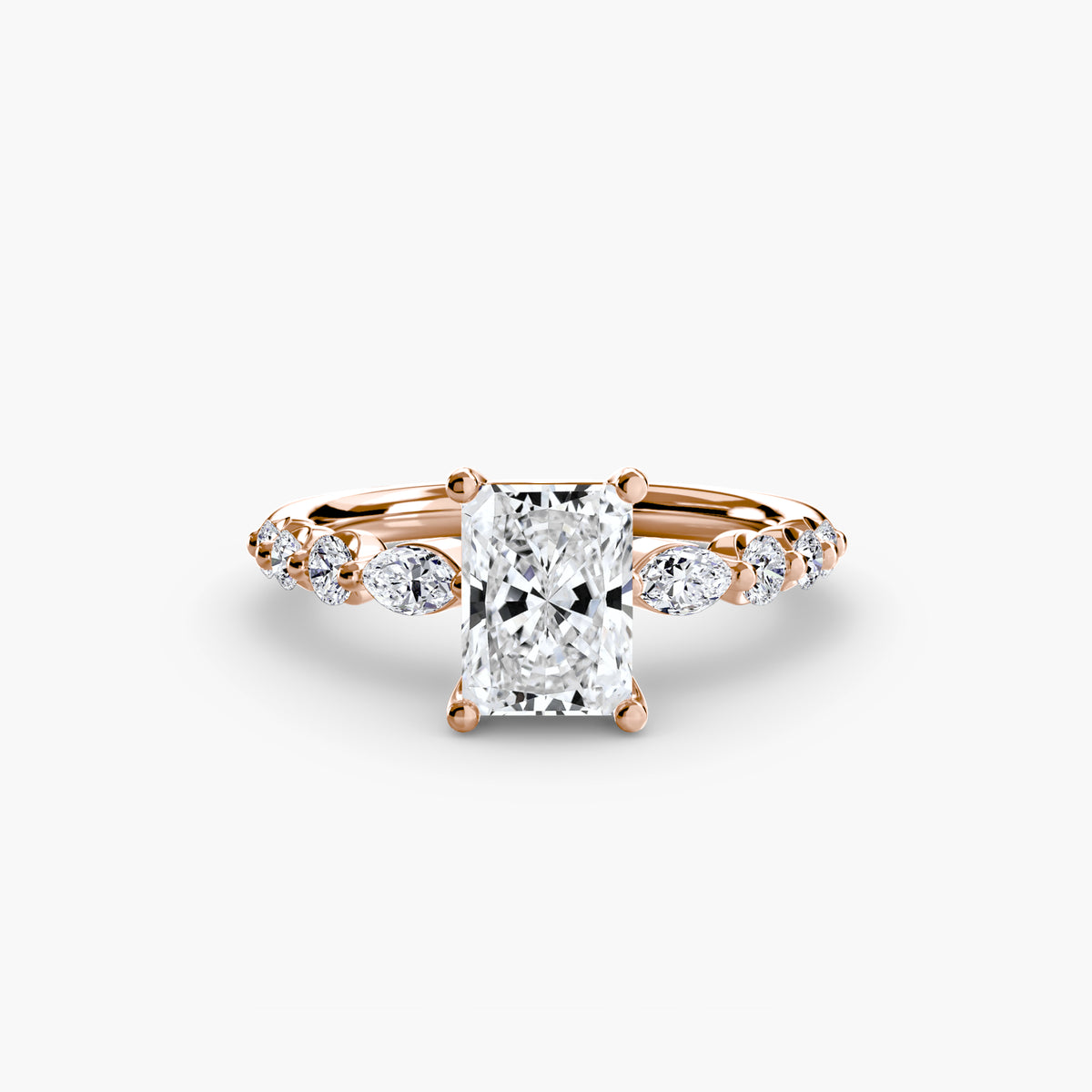 Léa Radiant Tiered Accent in rose gold