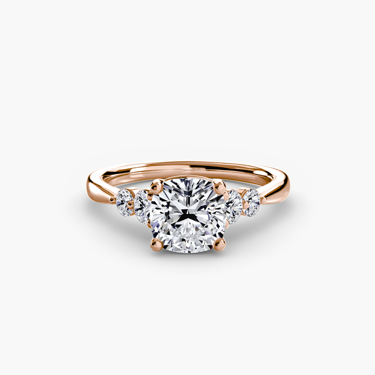 Greta Cushion Petite Accent in rose gold