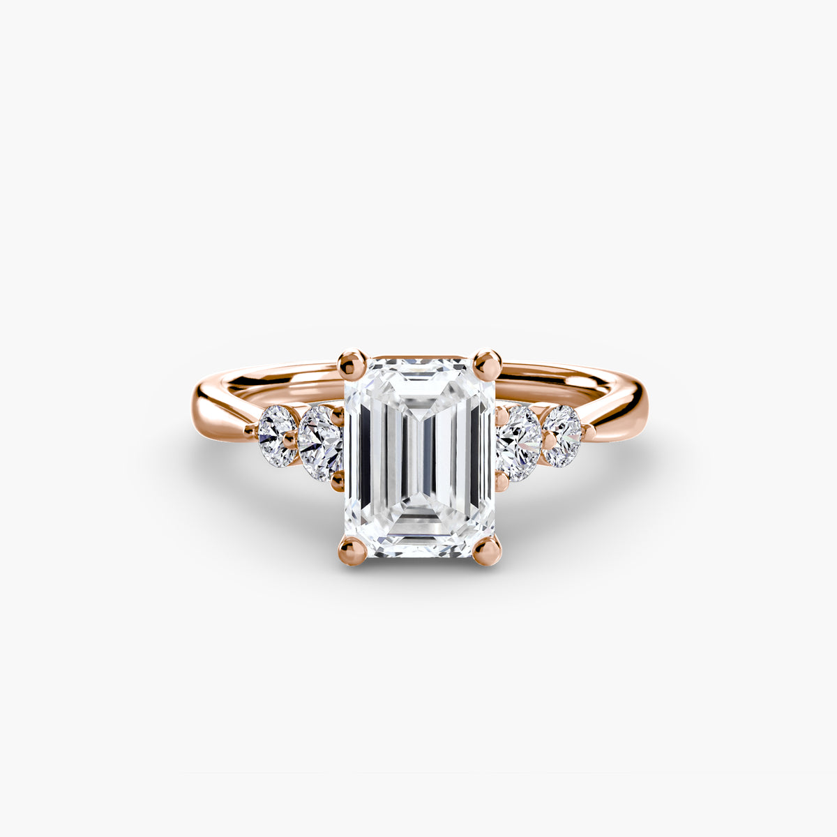 Flora Emerald Petite Accent in rose gold