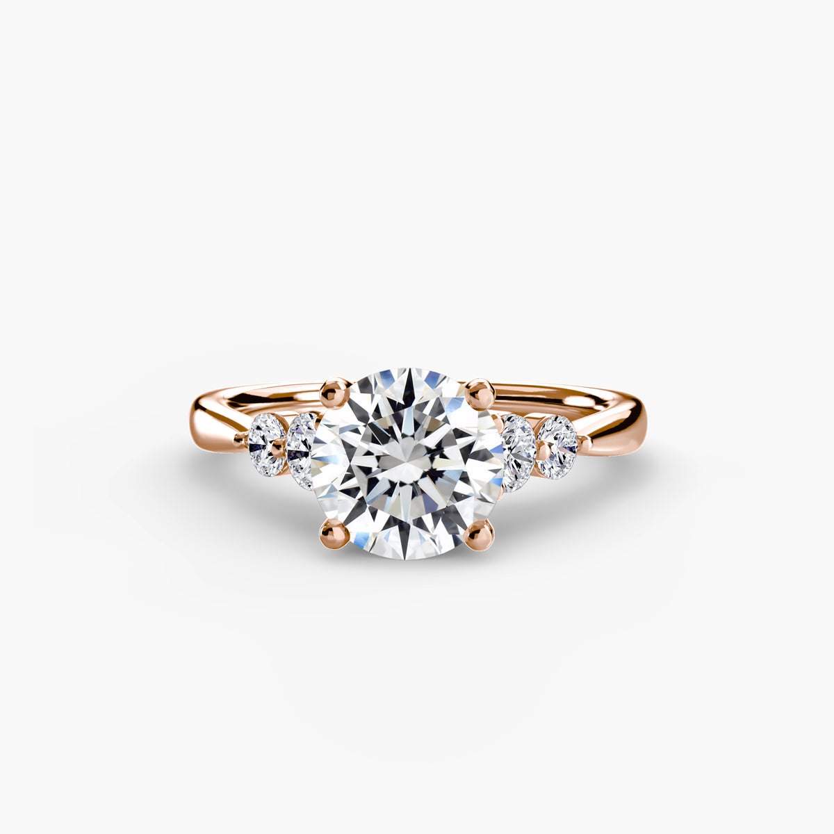 Iris Round Petite Accent in rose gold