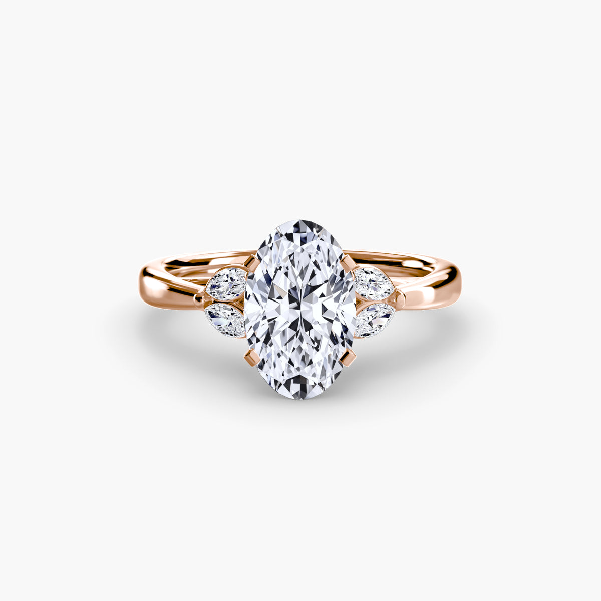 Blanche Oval Celestial Cluster in rose gold