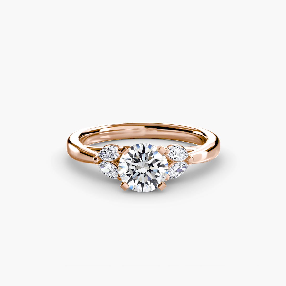 Adeline Round Celestial Cluster in rose gold