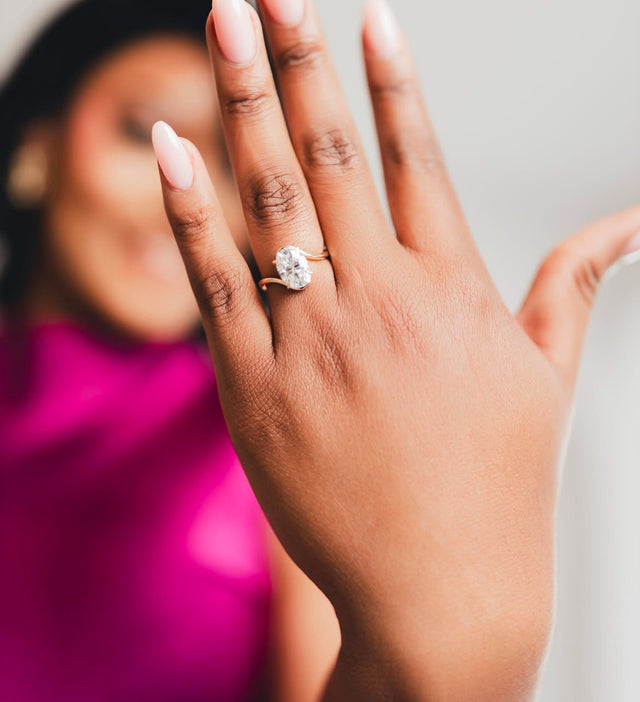 LM Jewellers client wearing their ring