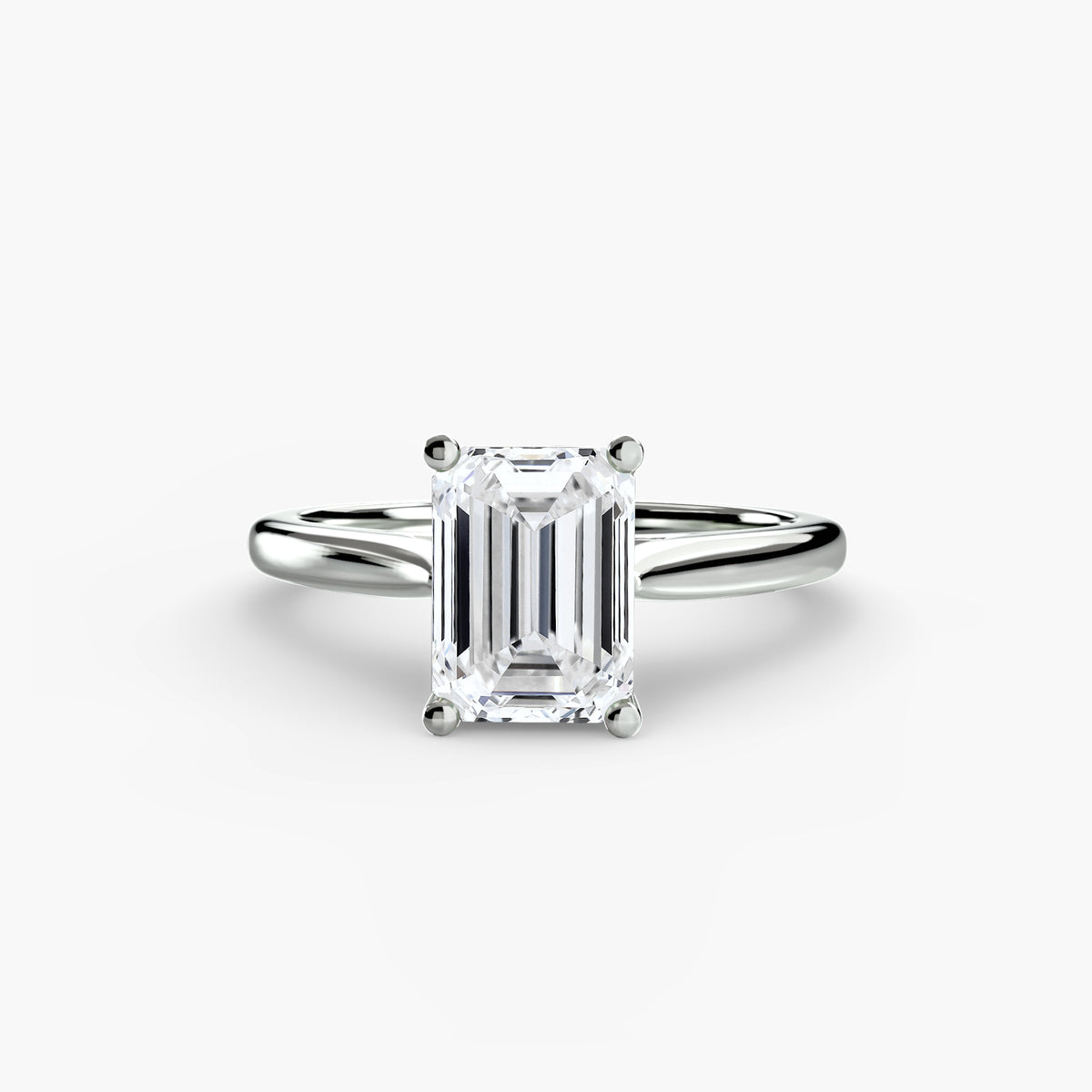 Célia Emerald Solitaire in white gold