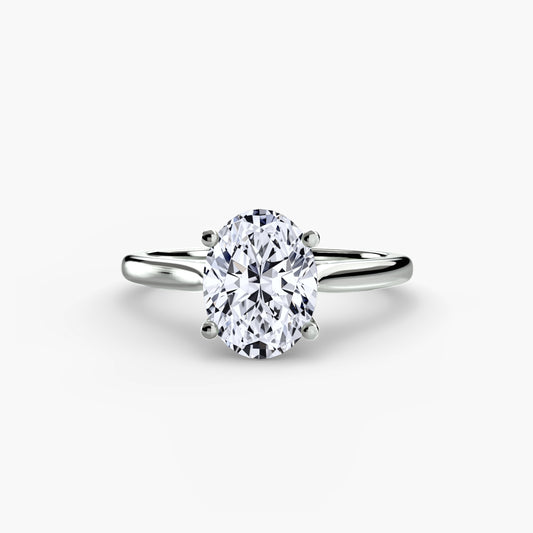 rosamund oval solitaire in white gold