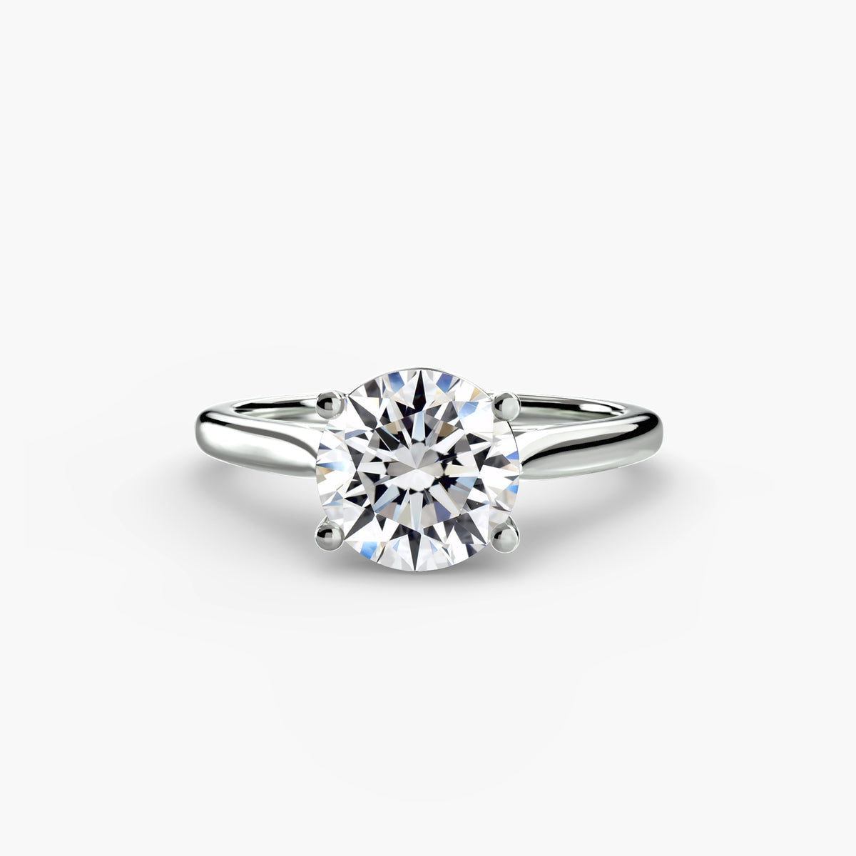 Gigi Round Four-Claw Solitaire in white gold