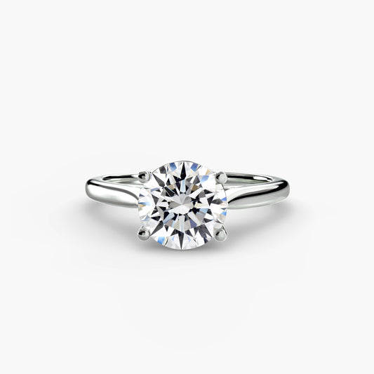 Gigi Round Four-Claw Solitaire in white gold