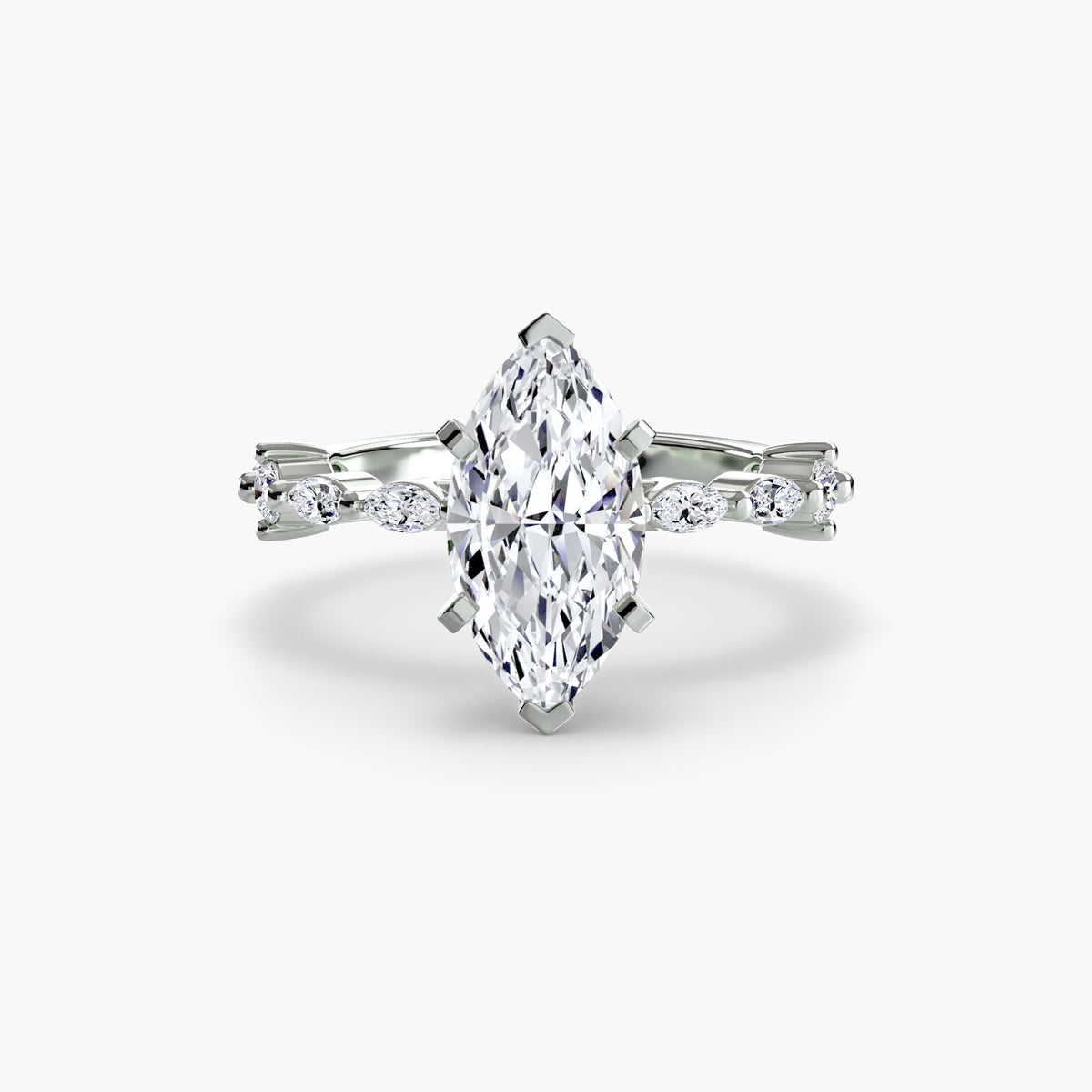 Sabine Marquise Eternity Pavé in white gold