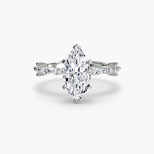 Sabine Marquise Eternity Pavé in white gold