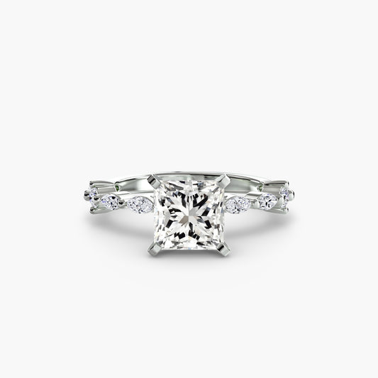 Yvonne Princess Eternity Pavé in white gold
