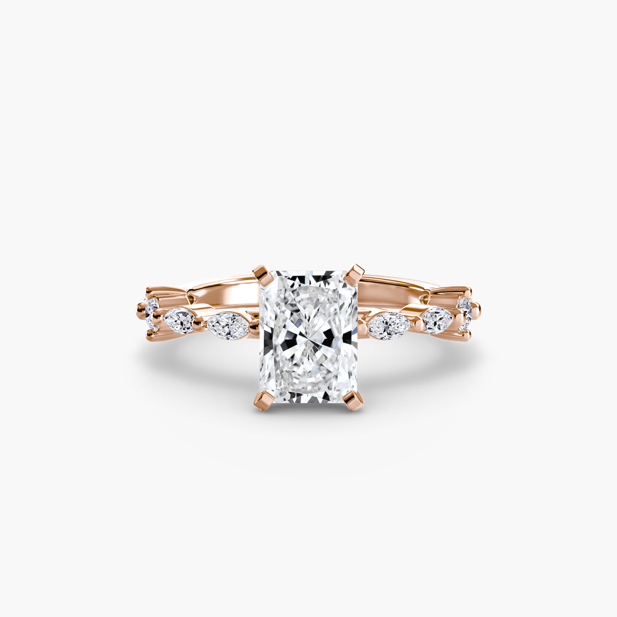 Penelope Radiant Eternity Pavé in rose gold