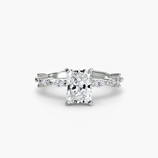 Penelope Radiant Eternity Pavé in white gold