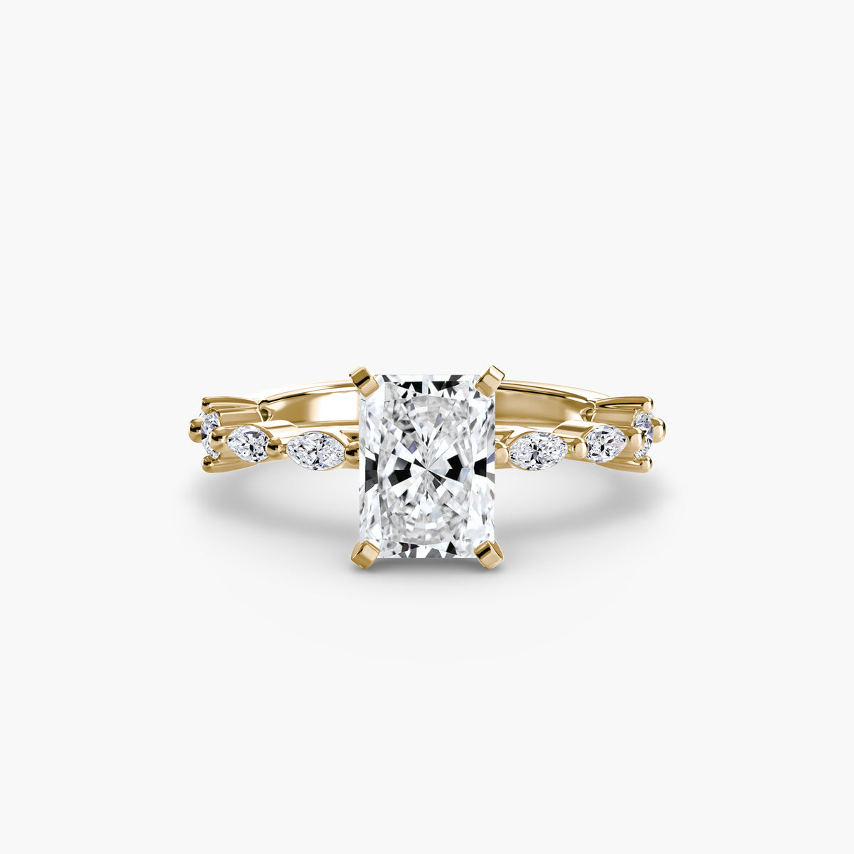 Penelope Radiant Eternity Pavé in yellow gold