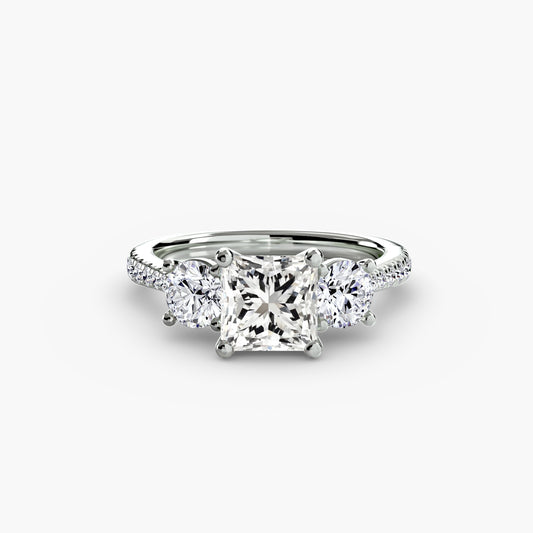Dora Princess Trilogy Pavé in white gold