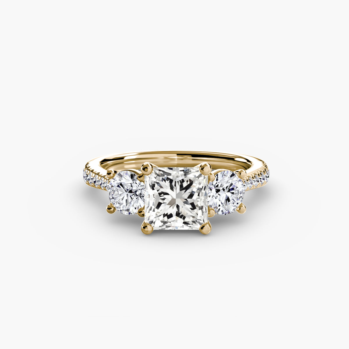 Dora Princess Trilogy Pavé in yellow gold