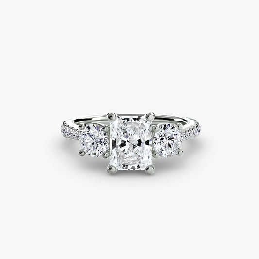 Mabel Radiant Trilogy Pavé in white gold