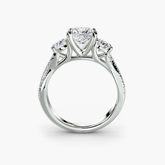 Three-Stone with Pavé Band 2