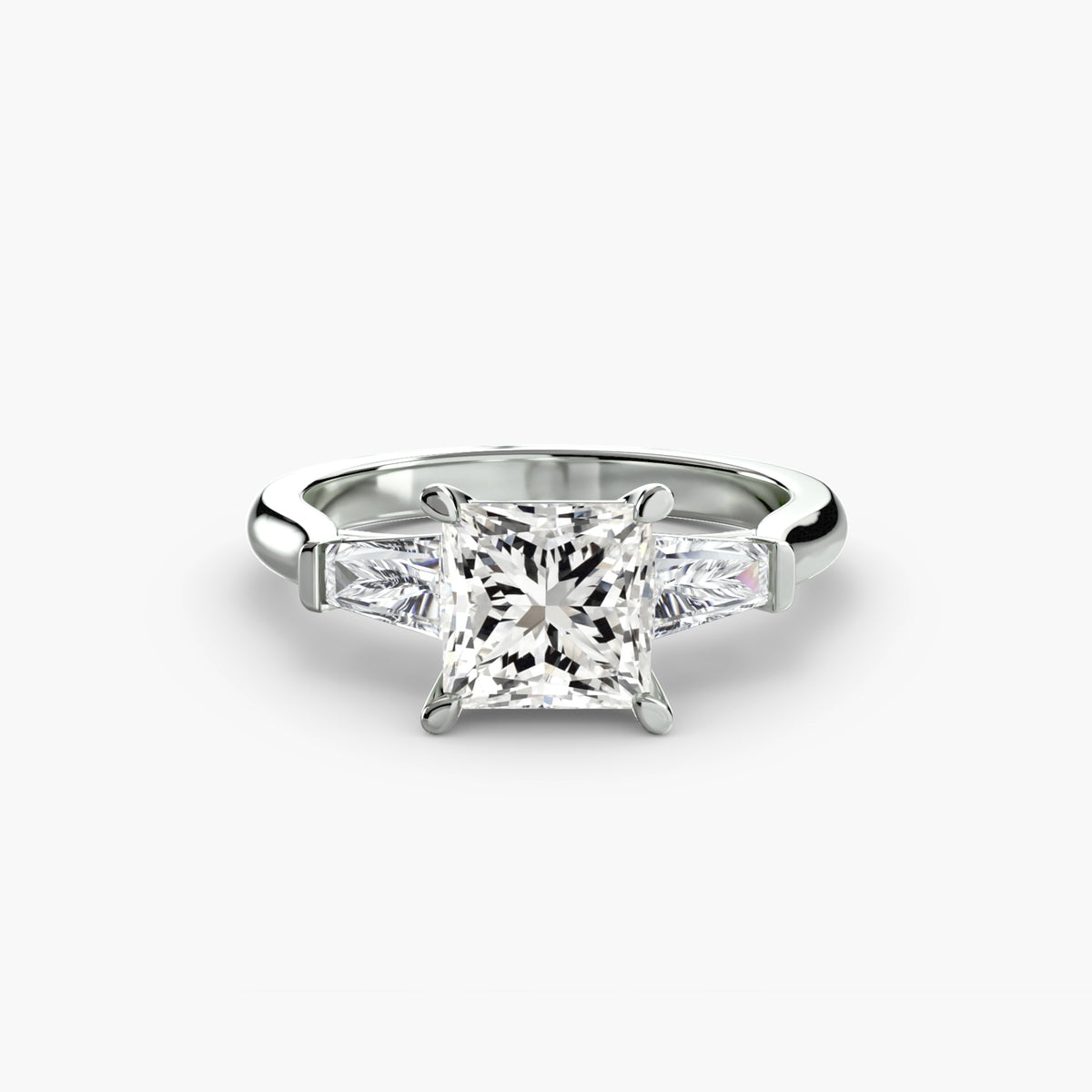 Sophia Princess Three-Stone Baguette in white gold