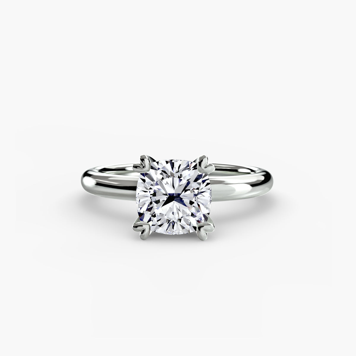 Kiki Cushion Classic Solitaire in white gold