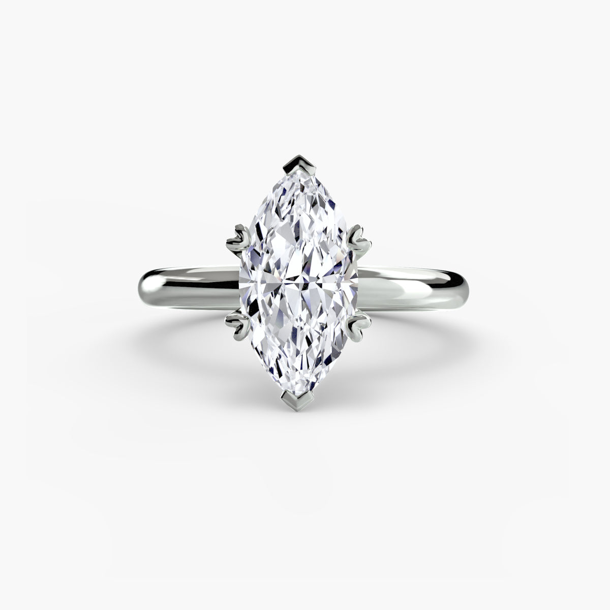 Juliette Marquise Solitaire in white gold