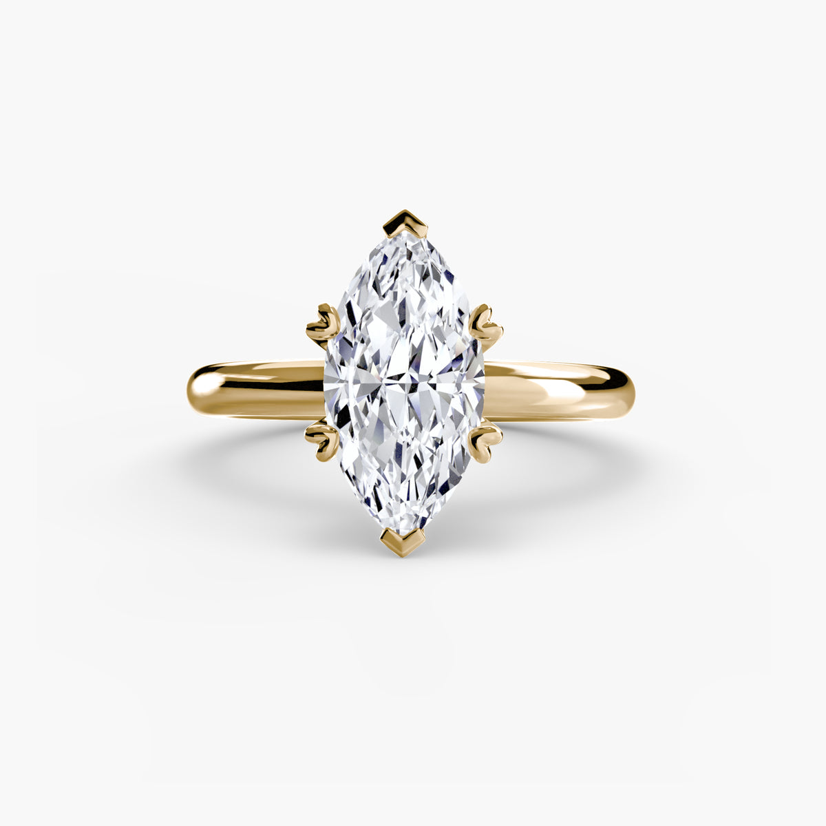 Juliette Marquise Solitaire in yellow gold