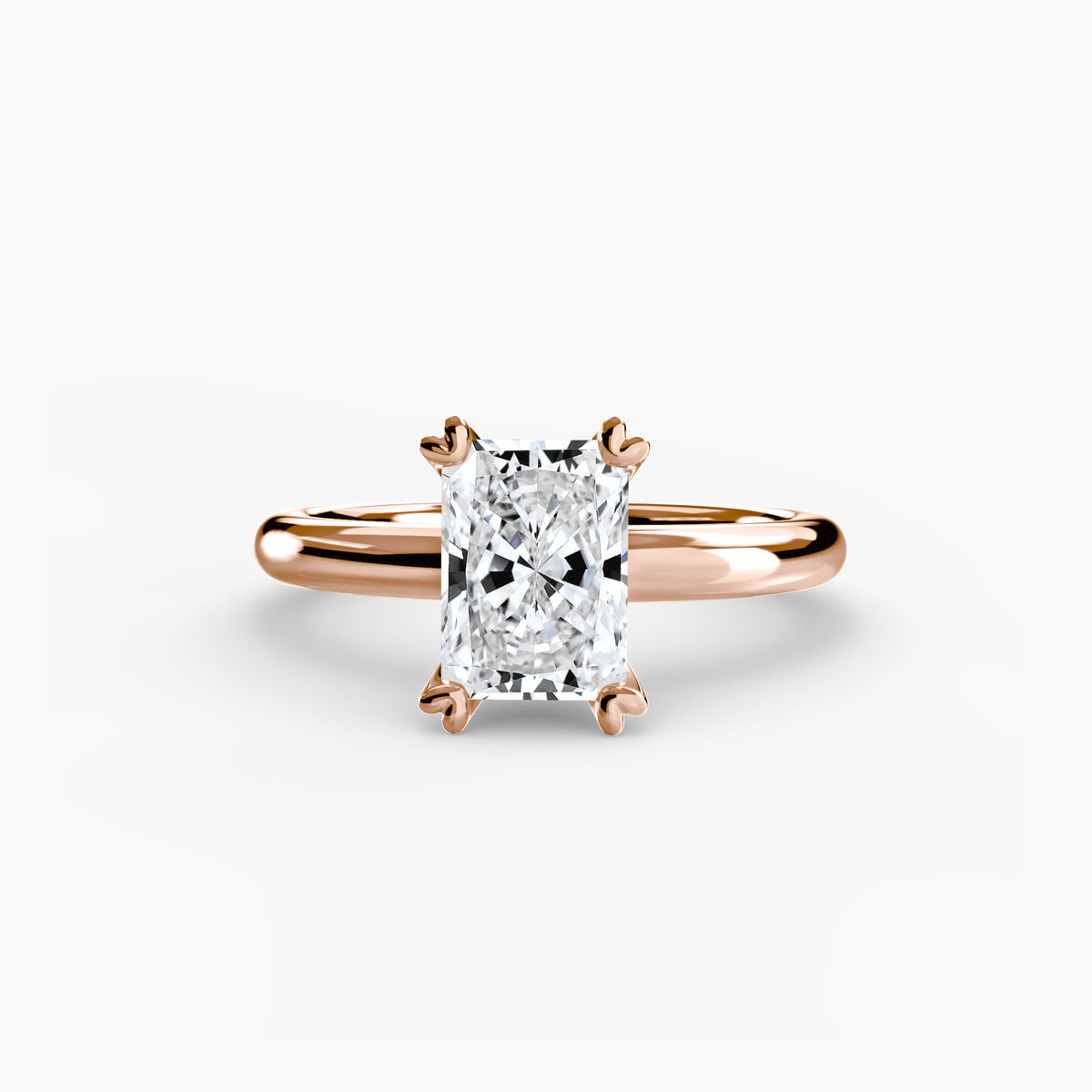 Alma Radiant Classic Solitaire in rose gold