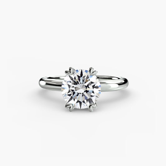 adélaïde natural round solitaire in white gold