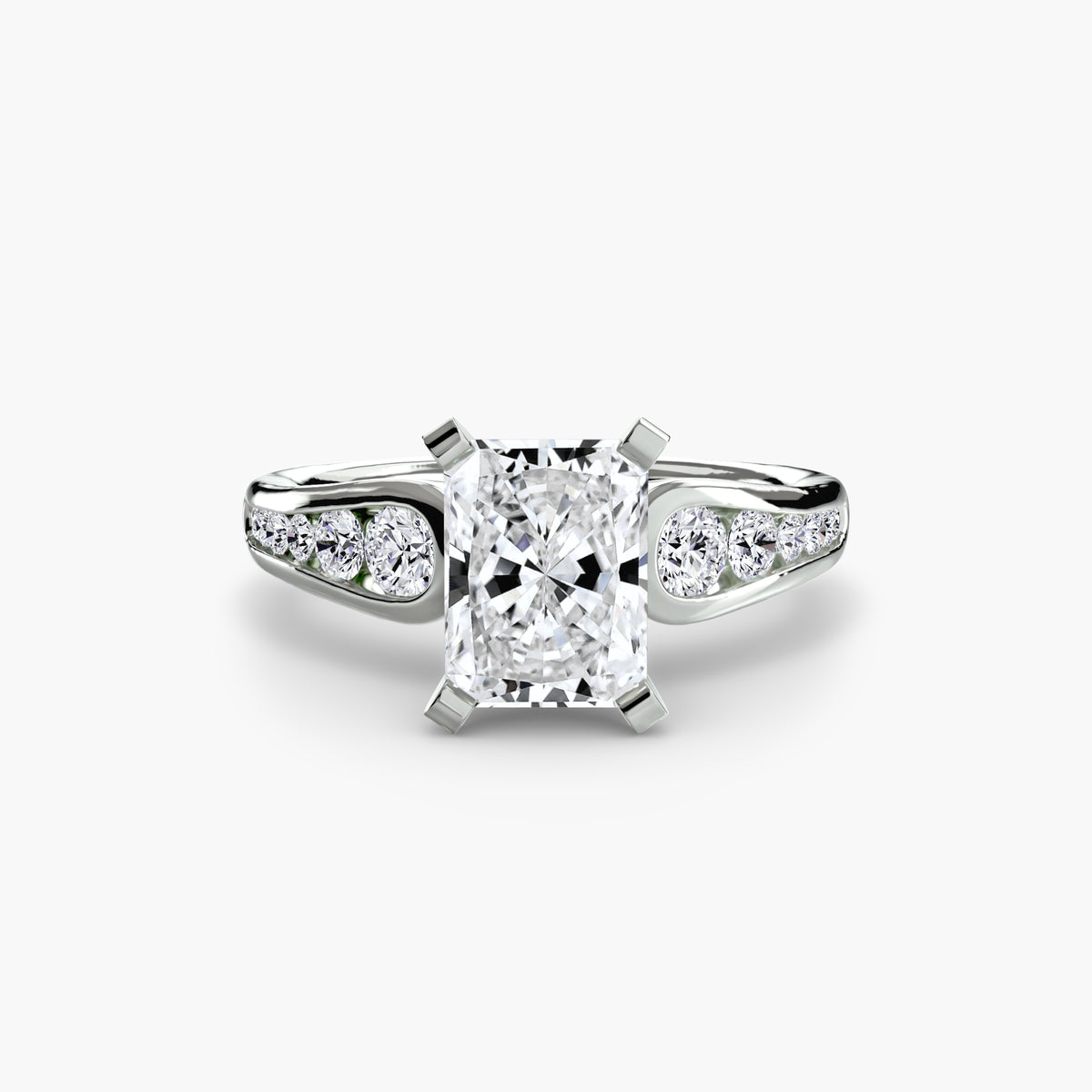 Uma Radiant Cathedral Pavé in white gold