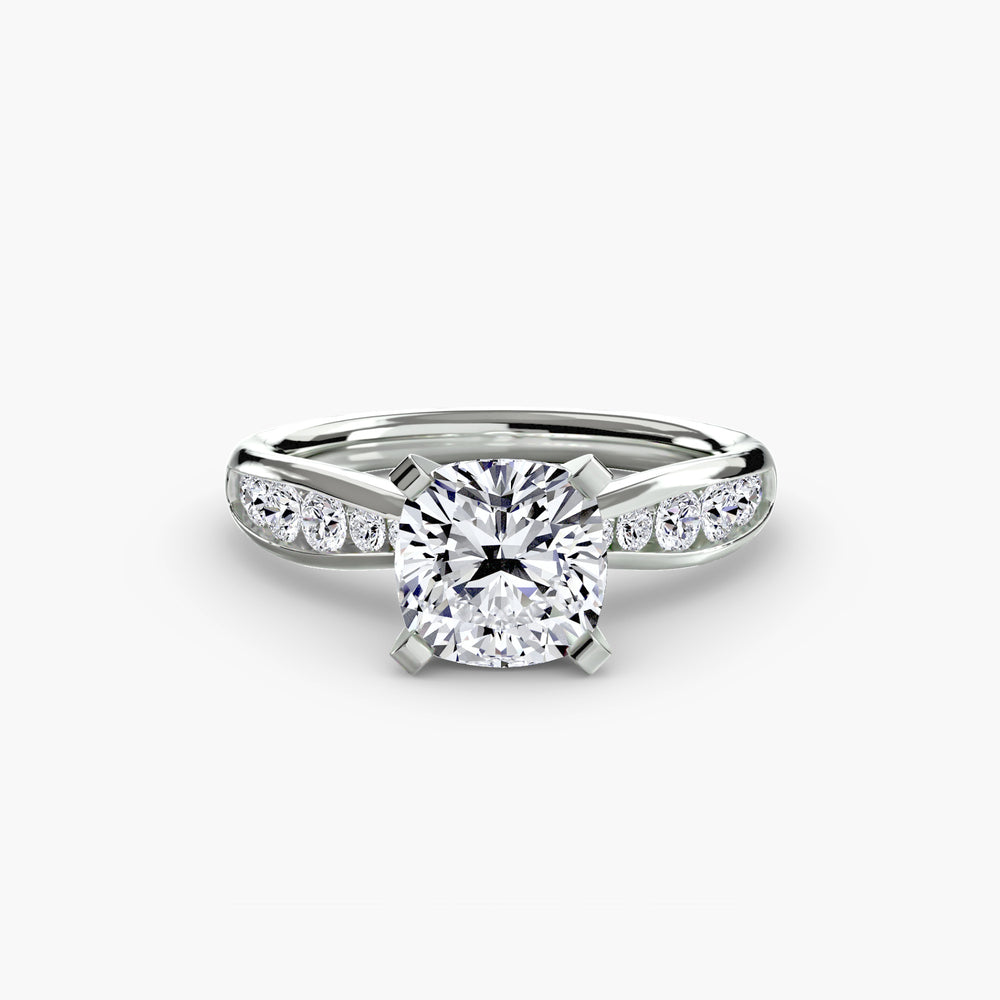 Suki — Cushion Fine Pavé Solitaire