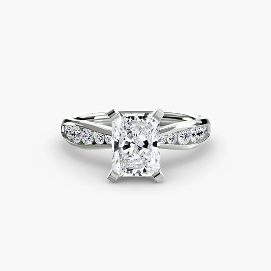 isadora radiant pavé solitaire in white gold