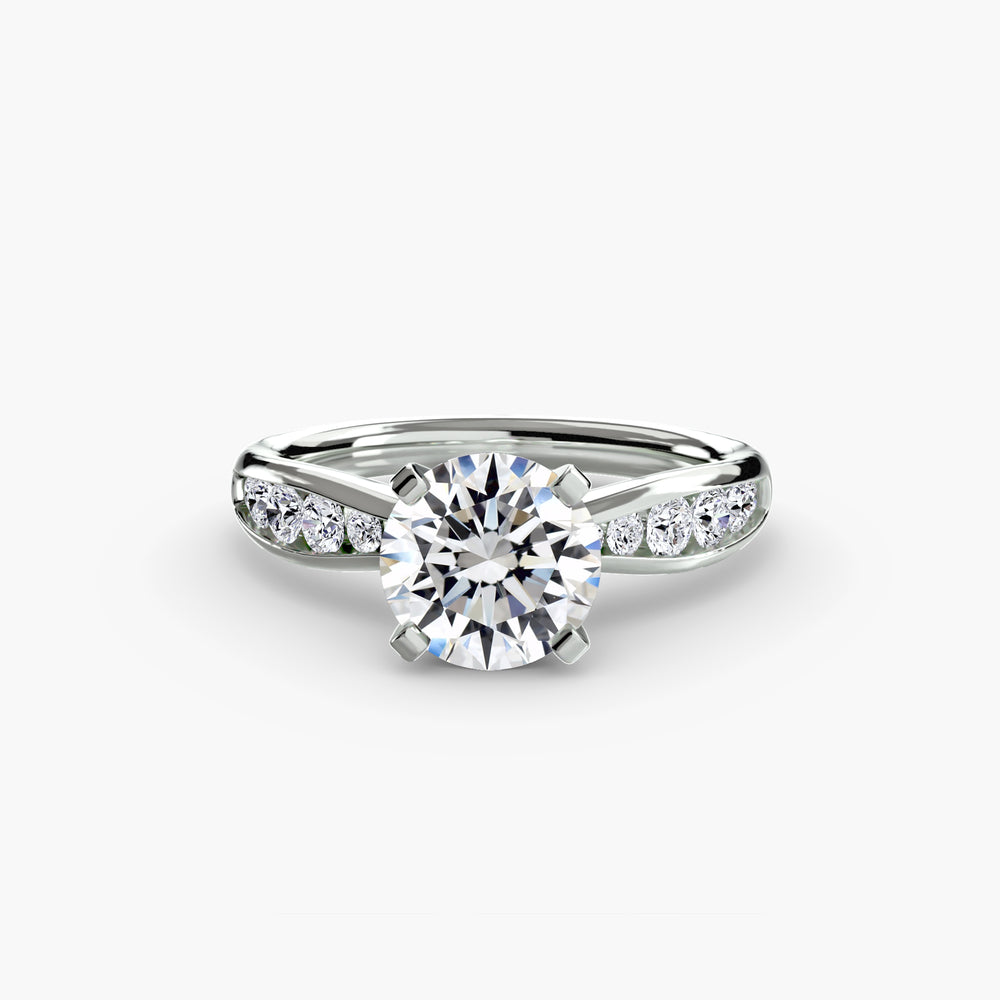 Sasha — Round Fine Pavé Solitaire