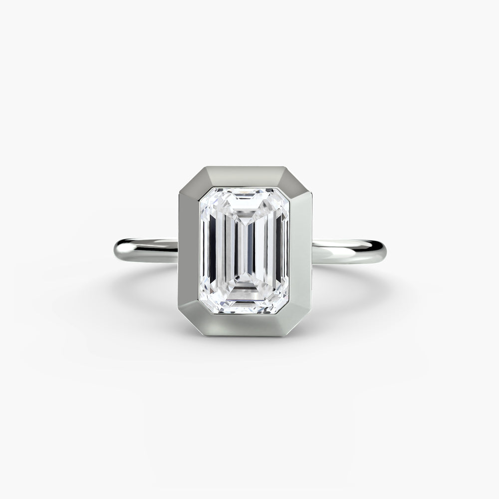 Pippa — Emerald Bezel Solitaire