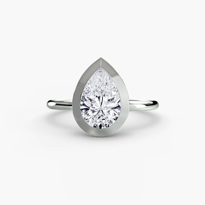 Willa — Pear Bezel Solitaire