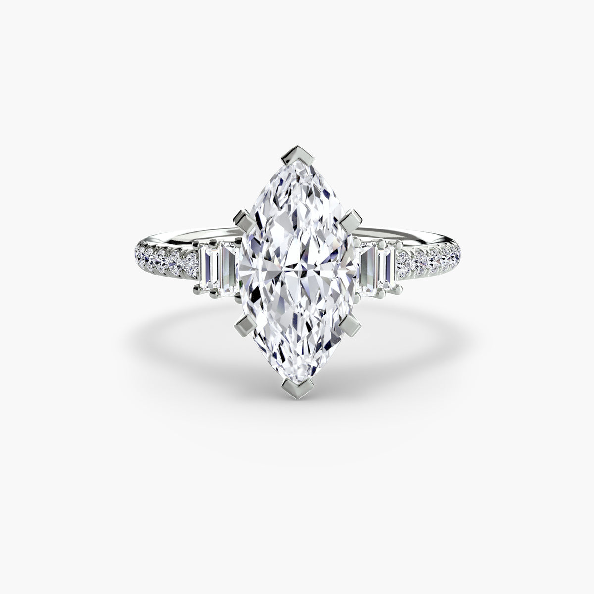 Vivi Marquise Petite Pavé in white gold