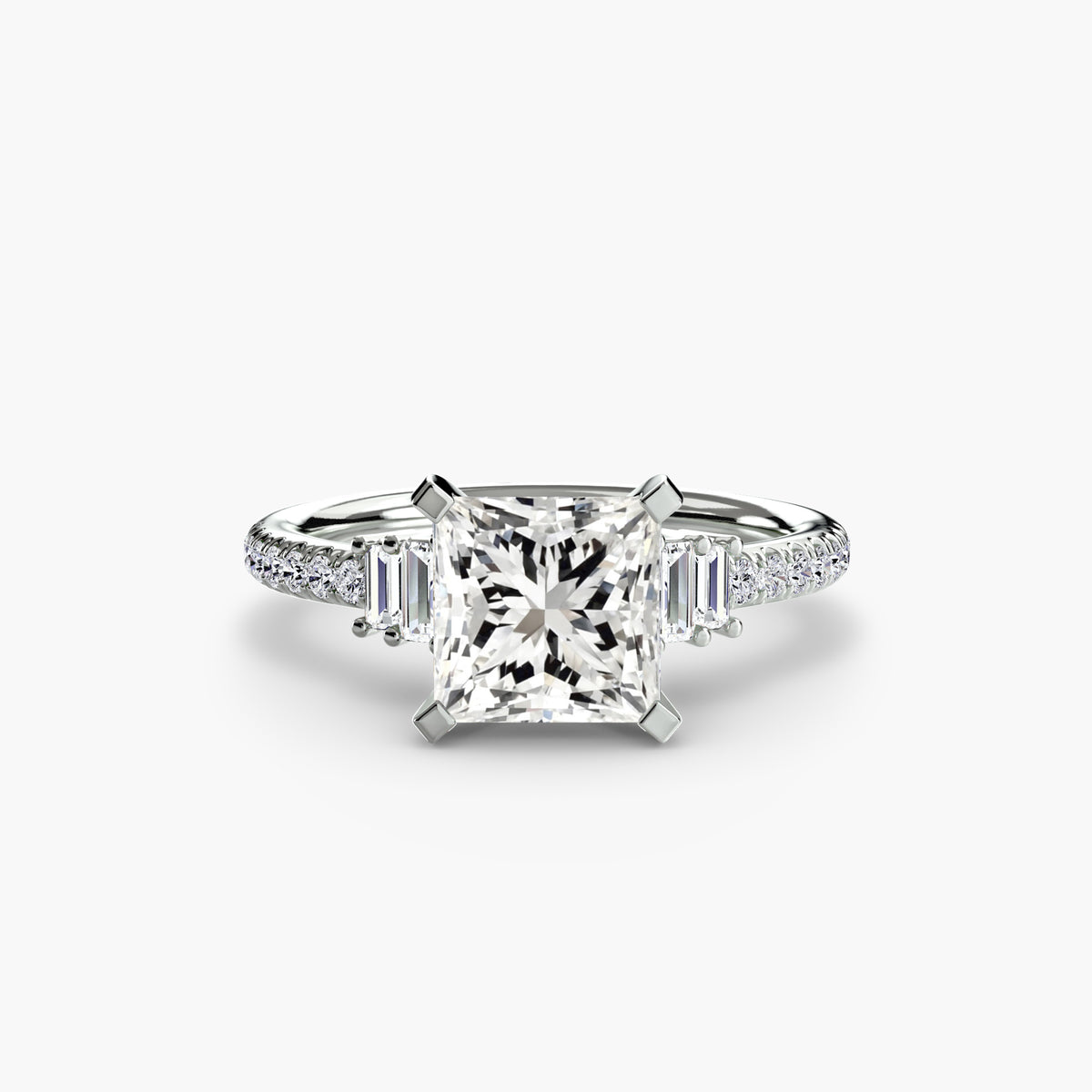 Ivy ring in white gold