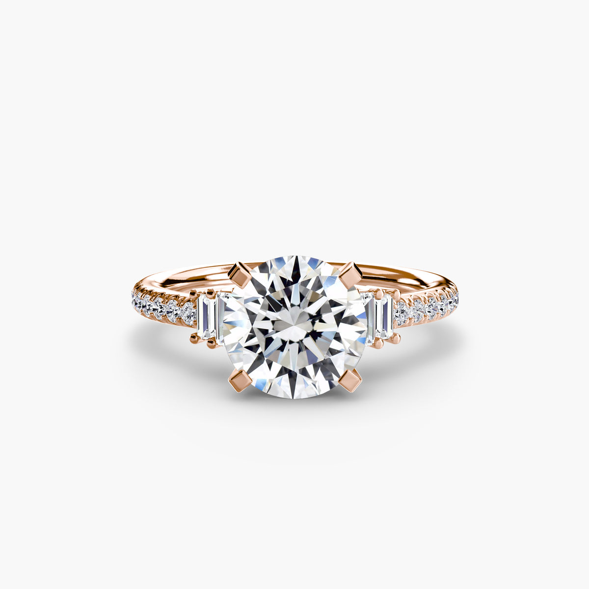 Coco Round Petite Pavé in rose gold