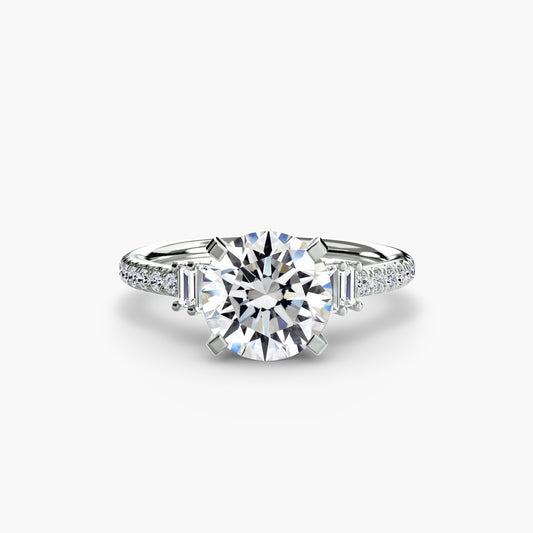 Coco Round Petite Pavé in white gold