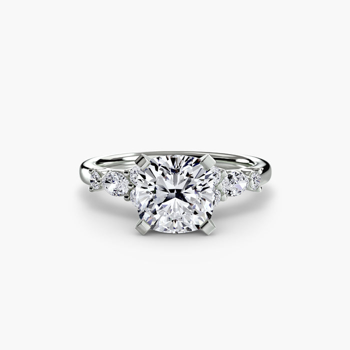 Mireille — Cushion Floral Solitaire