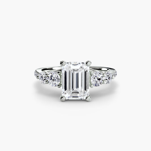 Yara Emerald Five-Stone Pavé in white gold