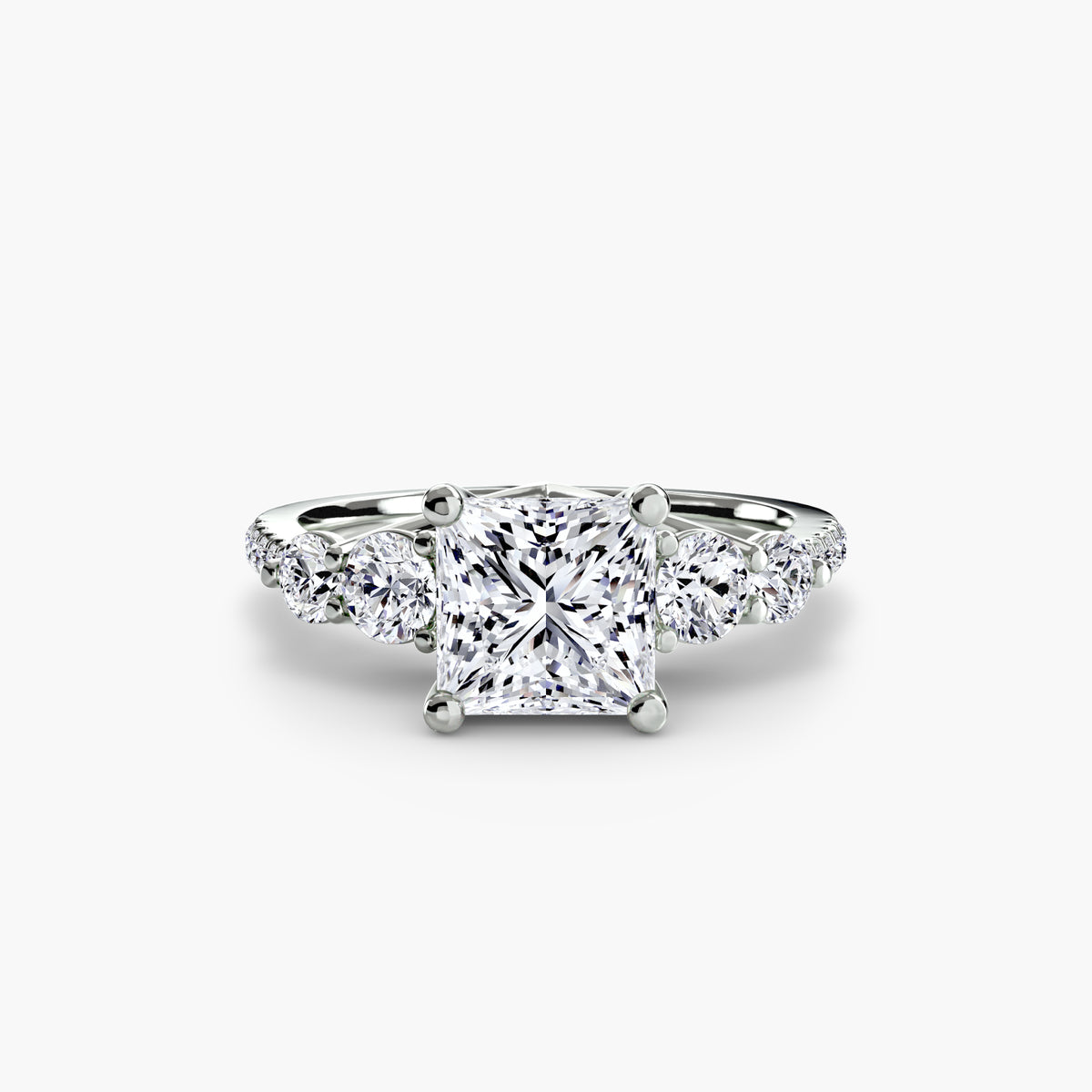 Blair Princess Five-Stone Pavé in white gold