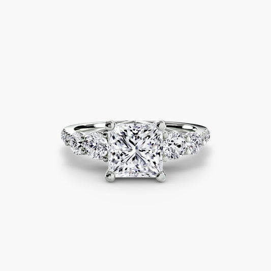 Blair Princess Five-Stone Pavé in white gold