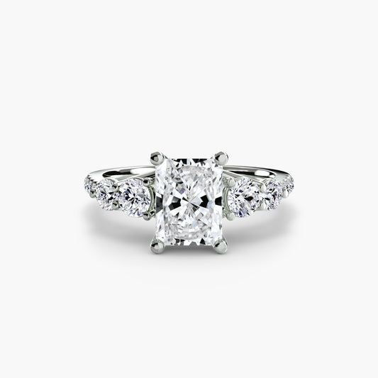 Lucia Radiant Five-Stone Pavé in white gold