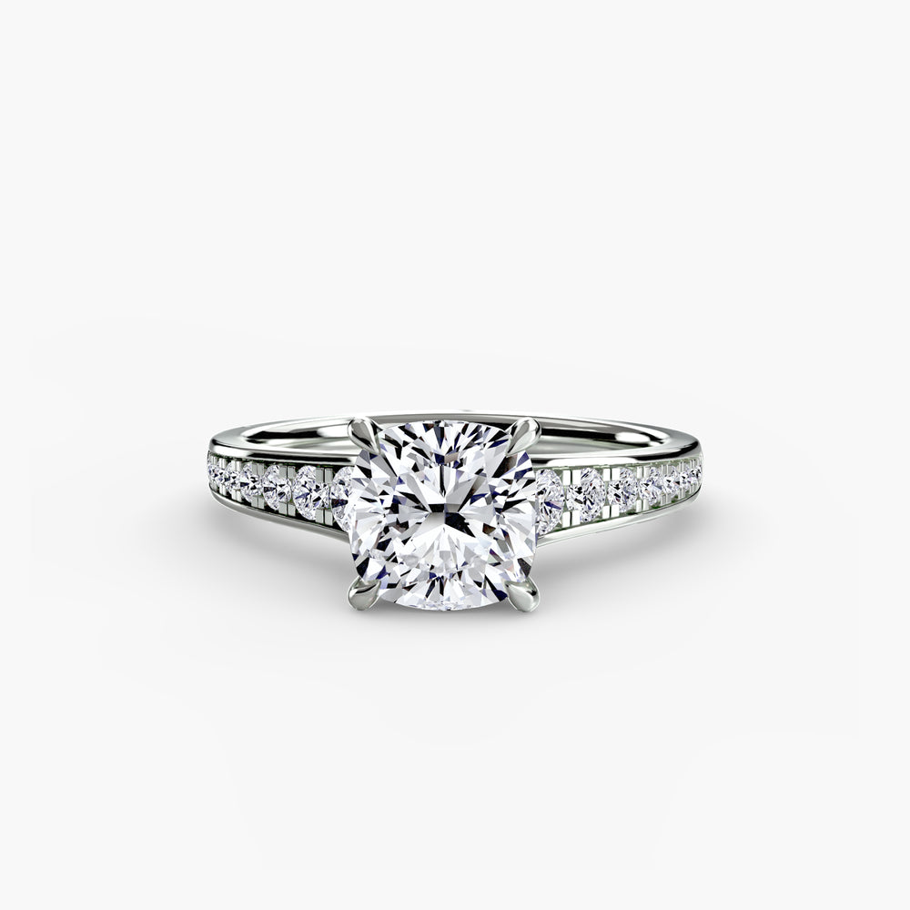 Yuki — Cushion Pavé Solitaire