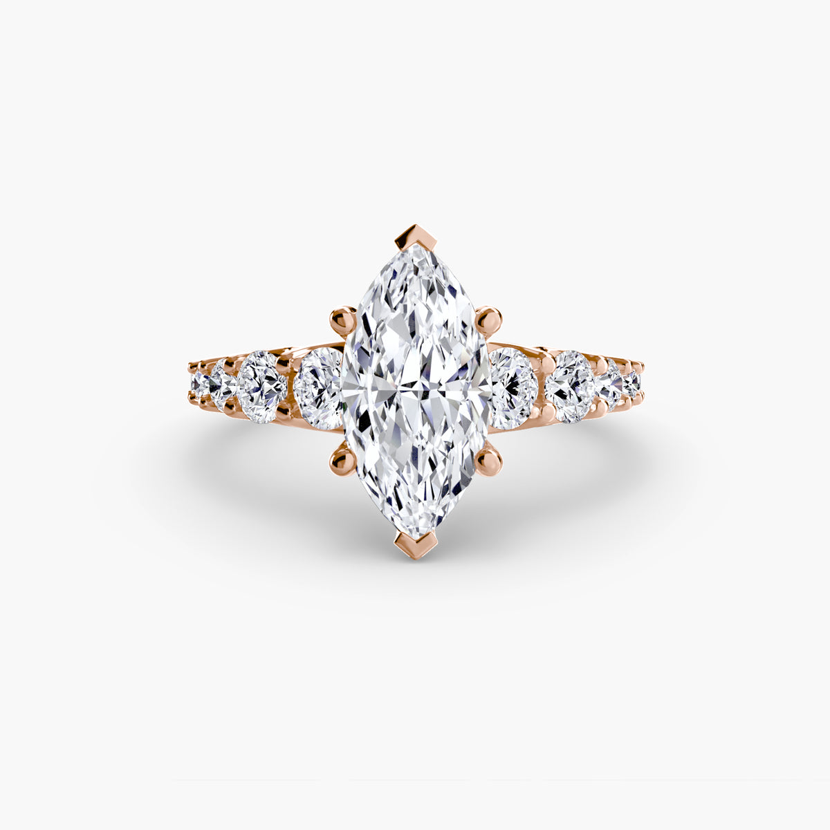 Paloma Marquise Graduated Accent in rose gold