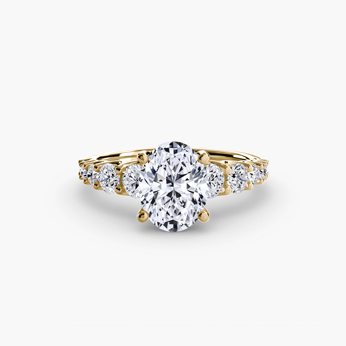 Capucine Oval Graduated Accent in yellow gold