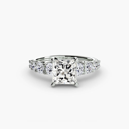 Sybille Princess Graduated Accent in white gold